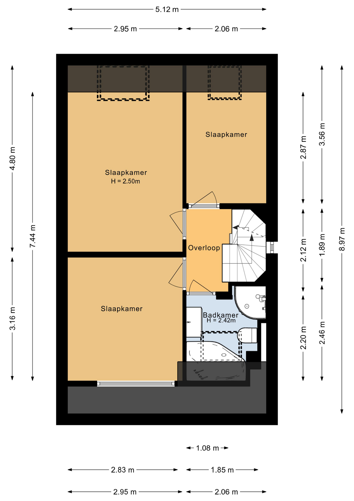 Tjalk 30 69 - 8232 NH - lelystad-plattegrond-2